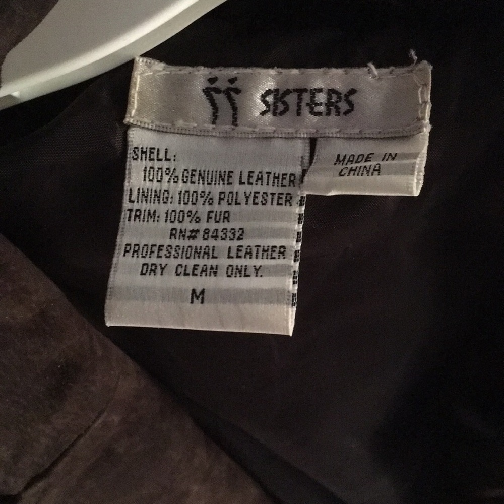 100% Leather and fur coat